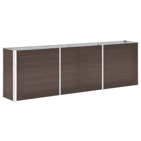 vidaXL Plantenbak verhoogd 240x40x77 cm gegalvaniseerd staal bruin afbeelding2 - 1