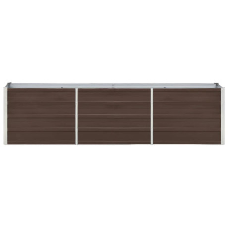 vidaXL Plantenbak verhoogd 240x40x45 cm gegalvaniseerd staal bruin afbeelding2 - 1