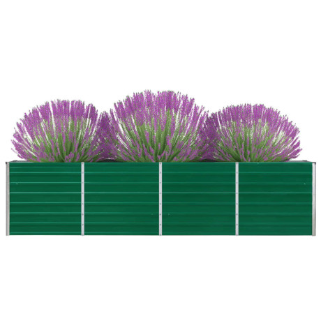 vidaXL Plantenbak verhoogd 320x40x77 cm gegalvaniseerd staal groen afbeelding2 - 1