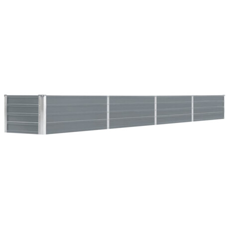 vidaXL Plantenbak verhoogd 320x40x45 cm gegalvaniseerd staal grijs afbeelding2 - 1