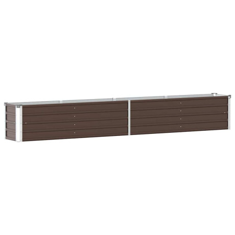 vidaXL Plantenbak verhoogd 320x40x45 cm gegalvaniseerd staal bruin afbeelding2 - 1