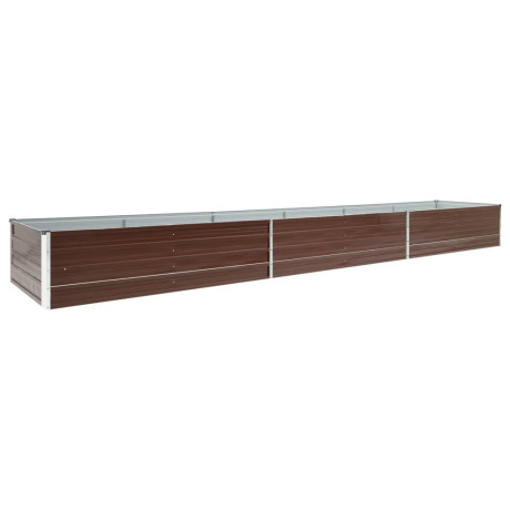 vidaXL Plantenbak verhoogd 480x80x45 cm gegalvaniseerd staal bruin afbeelding2 - 1