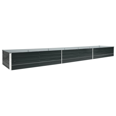 vidaXL Plantenbak verhoogd 480x80x45 cm gegalvaniseerd staal antraciet afbeelding2 - 1