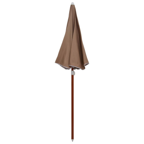 vidaXL Parasol met stalen paal 180 cm taupe afbeelding2 - 1