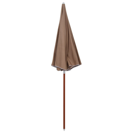 vidaXL Parasol met stalen paal 240 cm taupe afbeelding2 - 1