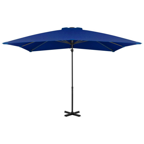 vidaXL Zweefparasol met aluminium paal 250x250 cm azuurblauw afbeelding2 - 1