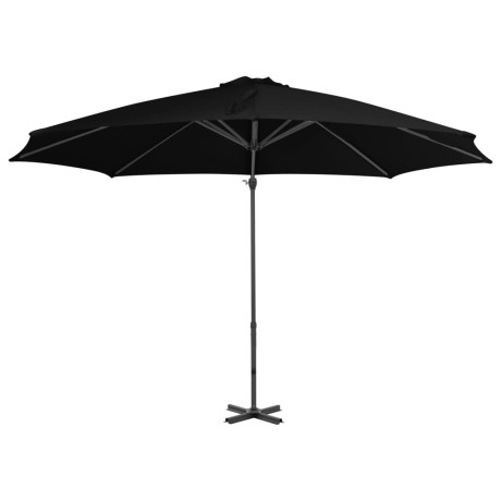 vidaXL Zweefparasol met aluminium paal 300 cm zwart afbeelding2 - 1