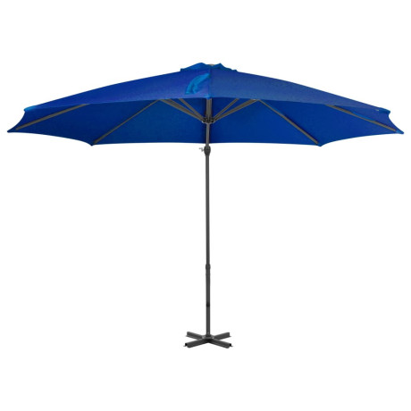 vidaXL Zweefparasol met aluminium paal 300 cm azuurblauw afbeelding2 - 1