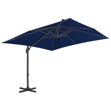 vidaXL Zweefparasol met aluminium paal 3x3 m azuurblauw afbeelding2 - 1