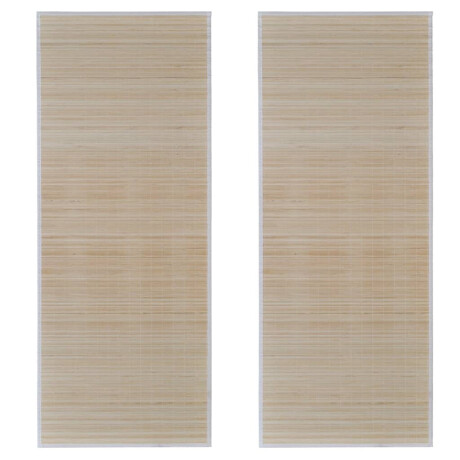 vidaXL Tapijten 2 st rechthoekig 120x180 cm bamboe natuurlijk afbeelding2 - 1