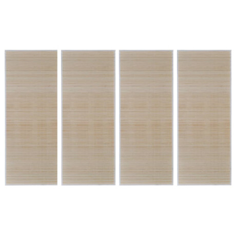 vidaXL Tapijten 4 st rechthoekig 120x180 cm bamboe natuurlijk afbeelding2 - 1