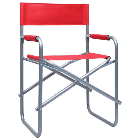 vidaXL Regisseursstoelen 2 st staal rood afbeelding2 - 1
