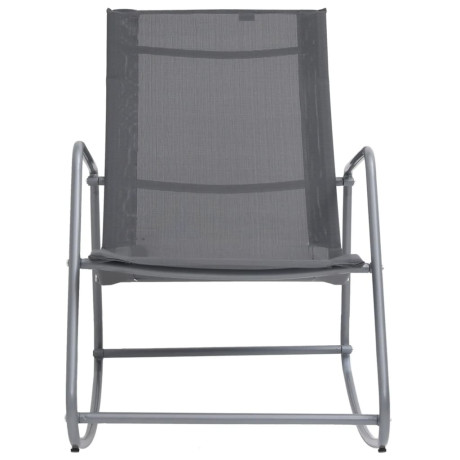 vidaXL Tuinschommelstoel 95x54x85 cm textileen grijs afbeelding2 - 1