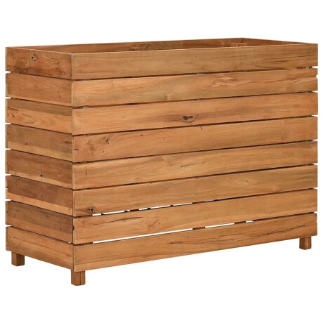vidaXL Plantenbak verhoogd 100x40x72 cm gerecycled teakhout en staal afbeelding2 - 1