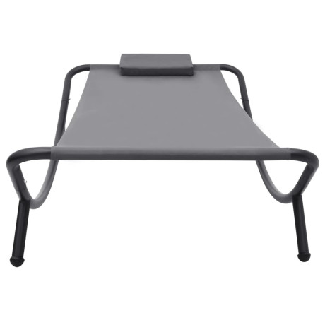 vidaXL Tuinbed 200x90 cm staal grijs afbeelding2 - 1