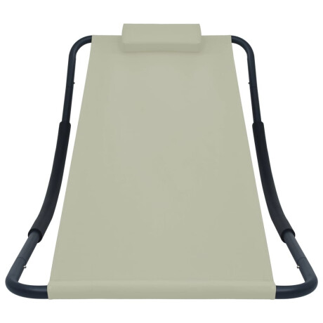 vidaXL Tuinbed 200x90 cm staal crème afbeelding2 - 1