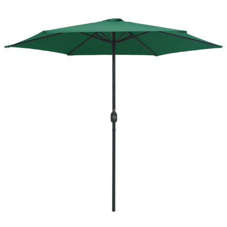 vidaXL Parasol met aluminium paal 270x246 cm groen afbeelding2 - 1