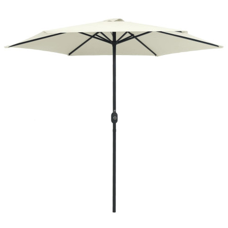 vidaXL Parasol met aluminium paal 270x246 cm zandwit afbeelding2 - 1