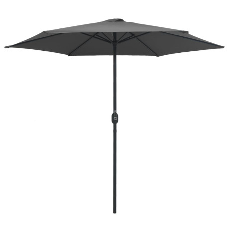 vidaXL Parasol met aluminium paal 270x246 cm antracietkleurig afbeelding2 - 1