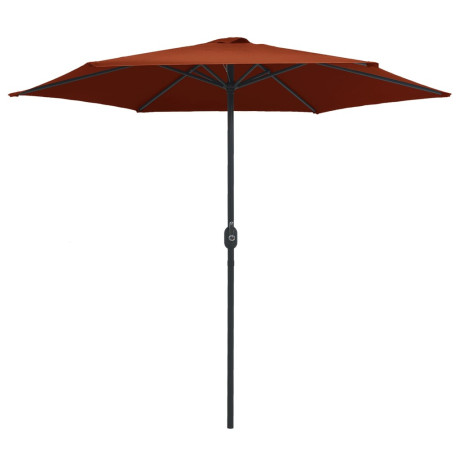 vidaXL Parasol met aluminium paal 270x246 cm terracottakleurig afbeelding2 - 1