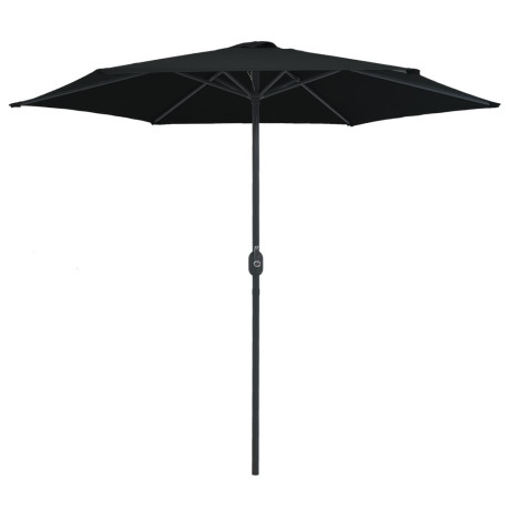 vidaXL Parasol met aluminium paal 270x246 cm zwart afbeelding2 - 1