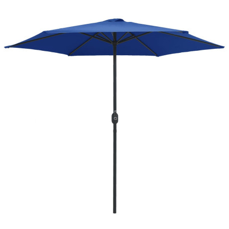 vidaXL Parasol met aluminium paal 270x246 cm azuurblauw afbeelding2 - 1