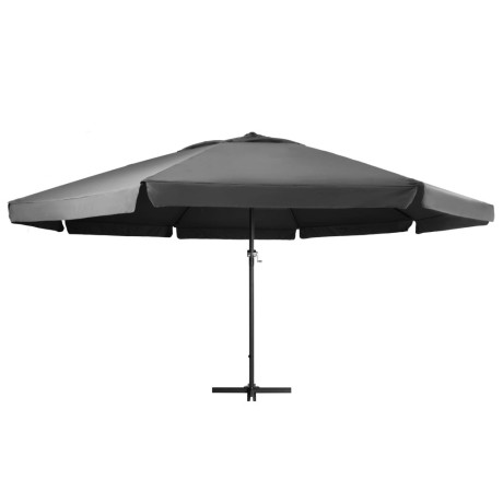 vidaXL Parasol met aluminium paal 600 cm antraciet afbeelding2 - 1