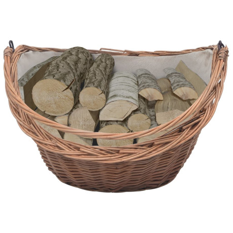 vidaXL Houtmand met handvat 60x44x55 cm natuurlijk wilgenhout afbeelding2 - 1