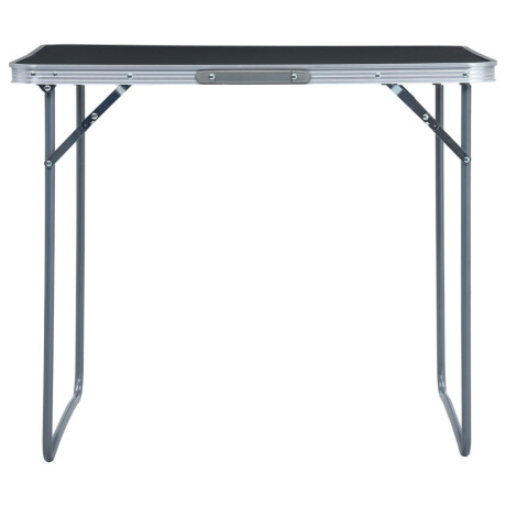 vidaXL Campingtafel inklapbaar met metalen frame 80x60 cm grijs afbeelding2 - 1