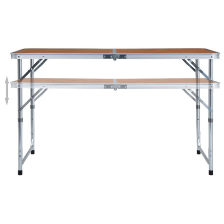 vidaXL Campingtafel inklapbaar 120x60 cm aluminium afbeelding2 - 1