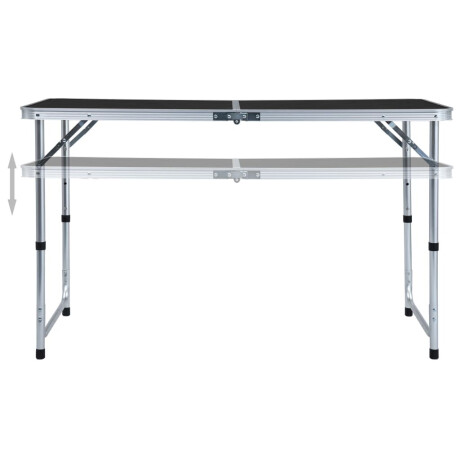 vidaXL Campingtafel inklapbaar 120x60 cm aluminium grijs afbeelding2 - 1