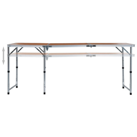 vidaXL Campingtafel inklapbaar 180x60 cm aluminium afbeelding2 - 1