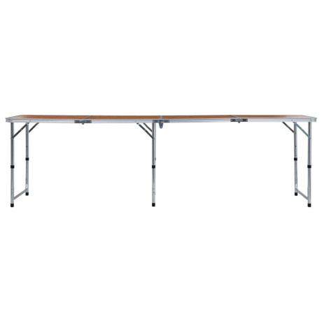 vidaXL Campingtafel inklapbaar 240x60 cm aluminium afbeelding2 - 1