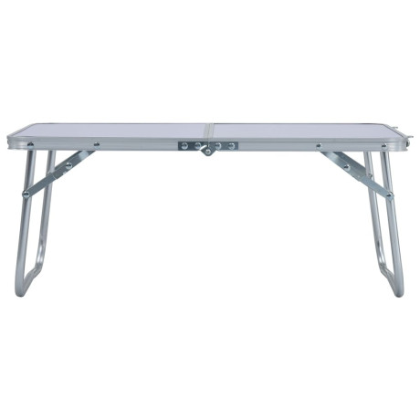 vidaXL Campingtafel inklapbaar 60x40 cm aluminium wit afbeelding2 - 1