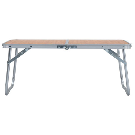 vidaXL Campingtafel inklapbaar 60x40 cm aluminium bruin afbeelding2 - 1