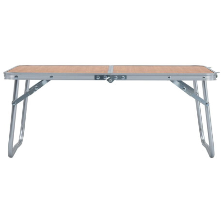 vidaXL Campingtafel inklapbaar 60x40 cm aluminium bruin afbeelding2 - 1