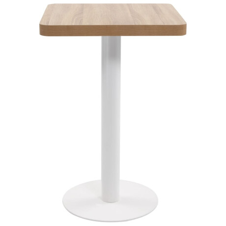 vidaXL Bistrotafel 50x50 cm MDF lichtbruin afbeelding2 - 1