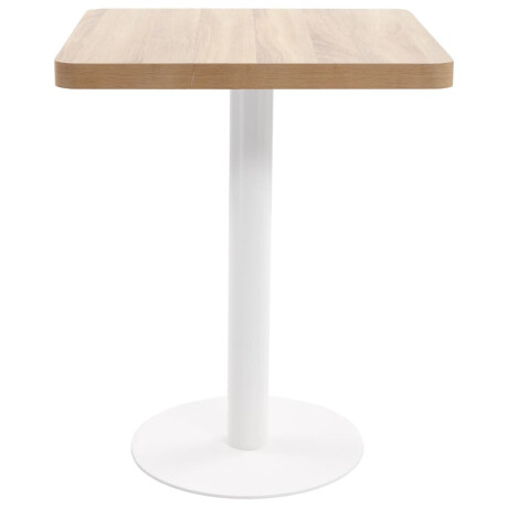 vidaXL Bistrotafel 60x60 cm MDF lichtbruin afbeelding2 - 1