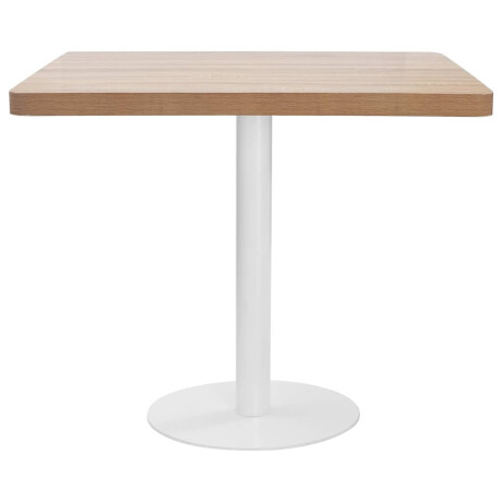 vidaXL Bistrotafel 80x80 cm MDF lichtbruin afbeelding2 - 1