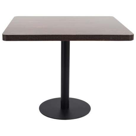 vidaXL Bistrotafel 80x80 cm MDF donkerbruin afbeelding2 - 1