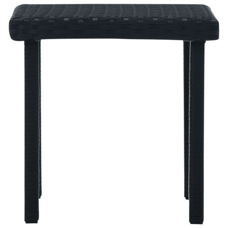 vidaXL Tuintheetafel 40x40x40 cm poly rattan zwart afbeelding2 - 1