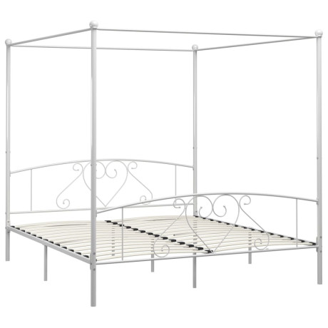 vidaXL Hemelbedframe metaal wit 180x200 cm afbeelding2 - 1