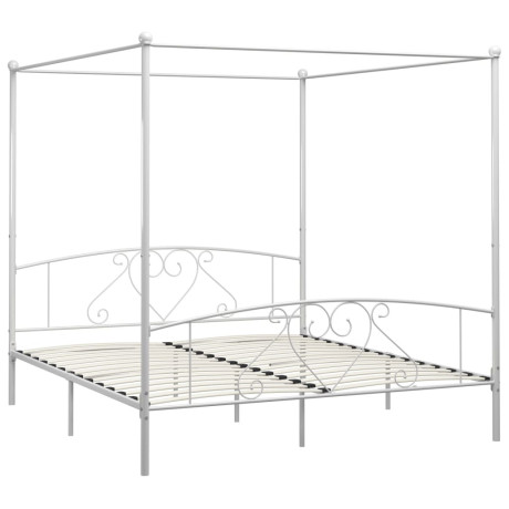 vidaXL Hemelbedframe metaal wit 180x200 cm afbeelding2 - 1
