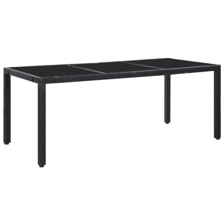 vidaXL 9-delige Tuinset poly rattan zwart afbeelding2 - 1