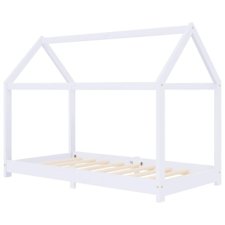 vidaXL Kinderbedframe massief grenenhout wit 70x140 cm afbeelding2 - 1