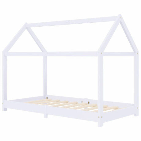 vidaXL Kinderbedframe massief grenenhout wit 80x160 cm afbeelding2 - 1