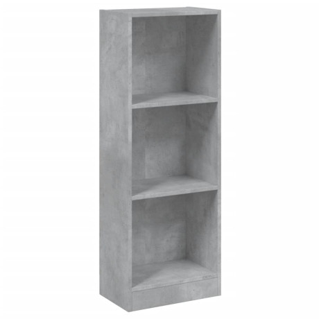 vidaXL Boekenkast met 3 schappen 40x24x109 cm bewerkt hout betongrijs afbeelding2 - 1