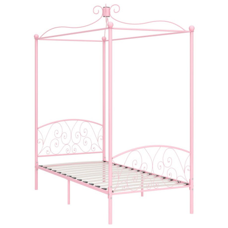 vidaXL Hemelbedframe metaal roze 100x200 cm afbeelding2 - 1