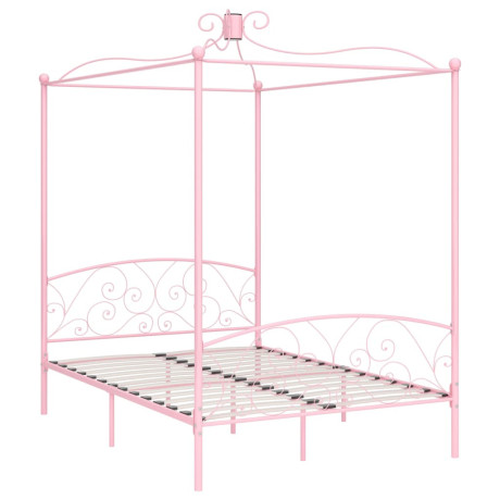 vidaXL Hemelbedframe metaal roze 120x200 cm afbeelding2 - 1