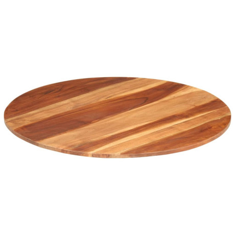 vidaXL Tafelblad rond 15-16 mm 80 cm massief acaciahout afbeelding2 - 1